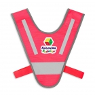 Różowa mini-szelka V-Vest - przykład nadruku