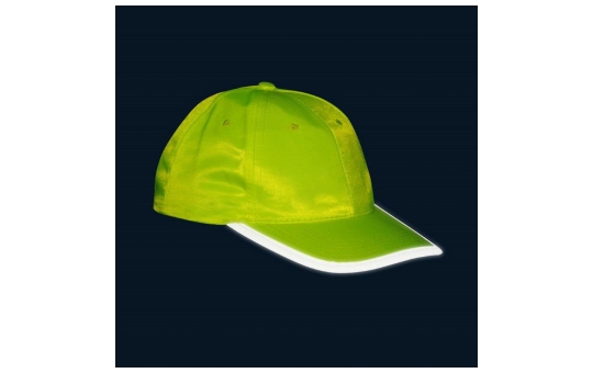 Żółta czapka odblaskowa Reflex - w nocy