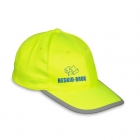 Żółta czapka odblaskowa Reflex - przykład nadruku