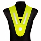 Żółta mini-szelka V-Vest - przykład nadruku